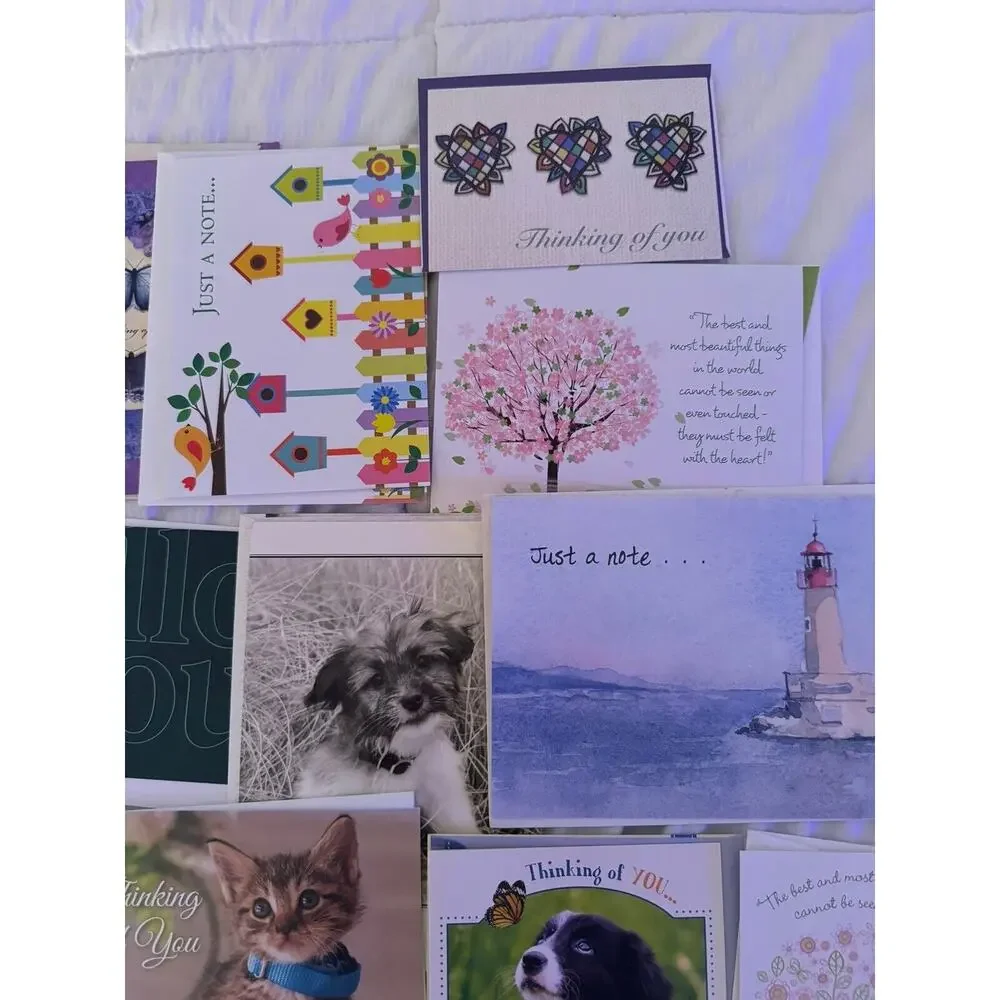 Lot of 14 Greeting Cards Thinking of You Hello Thank You
